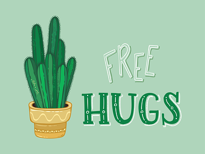 Free hugs. ;) adobe illustrator cacti cactus illustrator potted plant vector