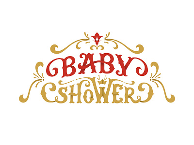 Baby Shower adobe illustrator baby shower illustration lettering letters vector