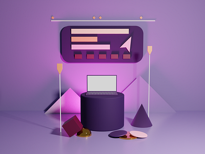 After Effects in 3D. abstract blender cycles dribbblers graphic graphicdesign illustration render vector
