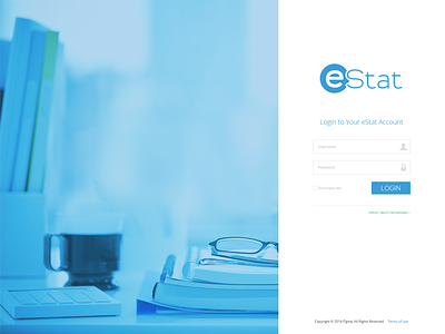 eStat / Login statistical ui ux web webapp