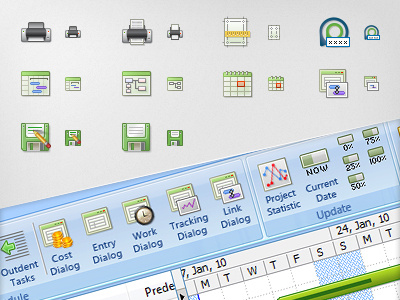 Icons for Project Planning desktop app