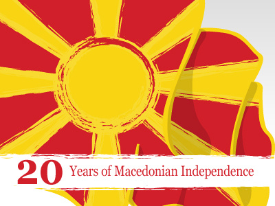 20 Years of Macedonian Independence flag graphic illustrator independence macedonia