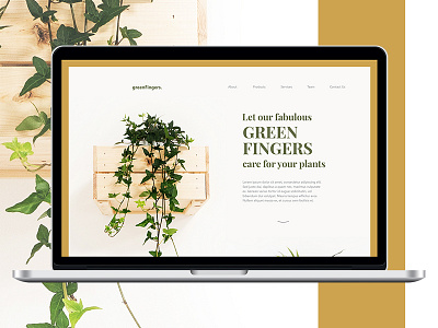 greenfingers. landing page landing page ui ux web design