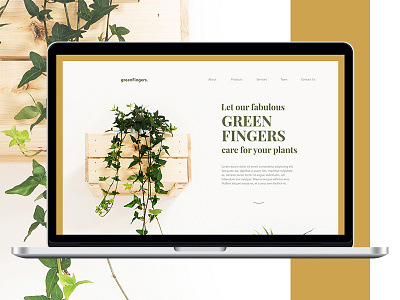 greenfingers. landing page