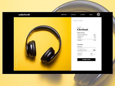 audioWorld card check out | Daily UI 002 002 checkout daily ui uiux web design