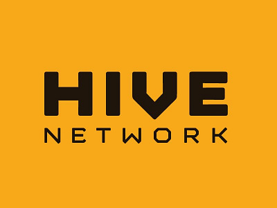 Hive Network Logotype hive hive network honey logotype type typography yellow