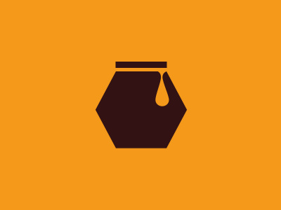Honey Jar Logo branding gold honey icon jar logo