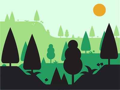 Forest forest green illustration vector
