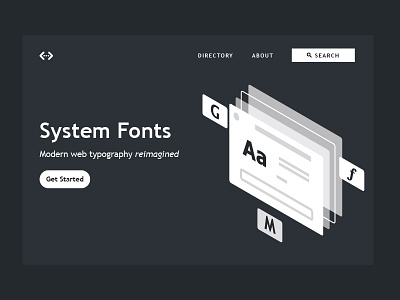 System Fonts isometric system fonts typography web design