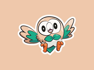 Rowlet pentool pokemon rowlet vector