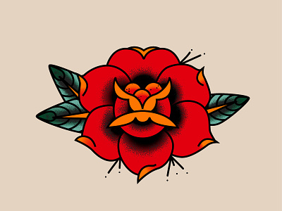 Flower illustration rose tattoo tattoo art traditional vector