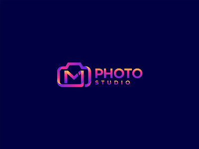 M1 Photo Studio abstract logo branding colorful creative graphic design