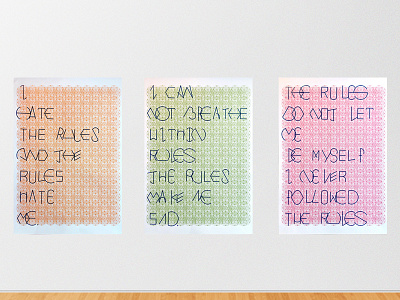 “The Rules Hate Me” Poster poster rules type type tool
