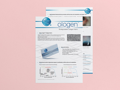 ologen Collagen Matrix brochure graphic design type