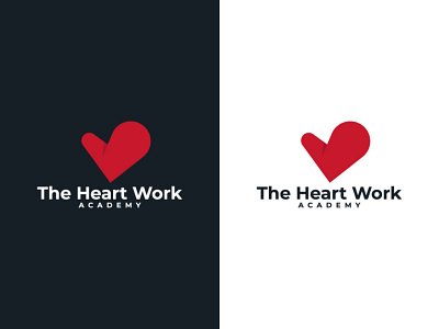 Logo Design for HeartWork Academy creative heart logo creative professional logo minimal heart logo