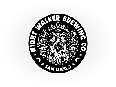 Logo Design for Night Walker Brewing Co | Illustration of OGMIOS