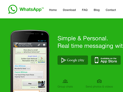 Whatsapp restyle flat green interface redesign restyle web whatsapp