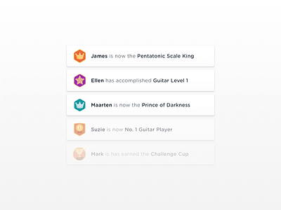 Quick gamification notification center achievement badge game gamification notification win
