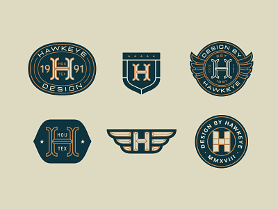 Hawkeye Badges 1991 badge design h hawkeye houston texas