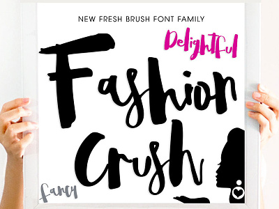 Fashion Crush Font Family branding brush brushlettering calligraphy cover font fonts invitation lettering logo quote watercolor