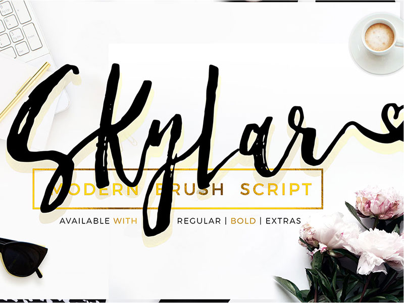 Skylar Font - Modern Dry Brush Script by mycandythemes on Dribbble