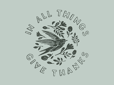 Give thanks christian drawing floral folk art illustration lettering philippians procreate thanksgiving