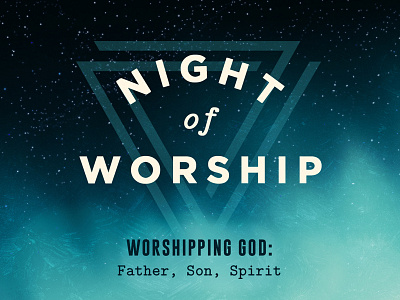 Night of Worship Art logo type night of worship sky illustration