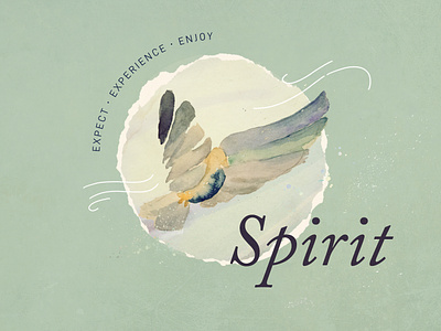 Holy Spirit Sermon Graphic dove illustration mixed media sermon series watercolor