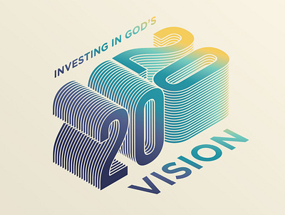 2020 Vision 2020 3d gradient sermon