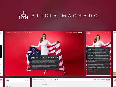 Alicia Machado: Brand + Website Redesign Concept branding debut design dribbble logo phone simple ux