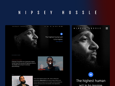 Nipsey Hussle Website Design