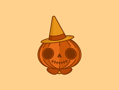 Pumpkin pin 🎃 cool cute design digital illustration halloween illustration ipad kawaii orange procreate pumpkin