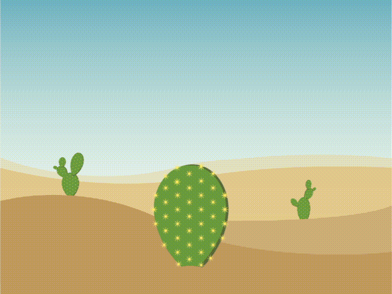 Cactus Flower - Hello Dribbble! animated animation cacti cactus desert flower gif growing growth succulent