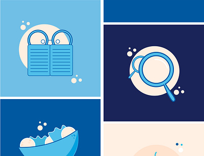 Bwaiter blue branding design digital artwork graphic design illustration saas app saas design ui design