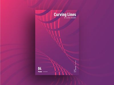 Curving Lines art artist background design everydayposter gradient graphic illustration lines poster posterdesign purple typography vector