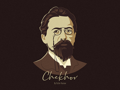 Anton Chekhov art artist design graphic illustration vector