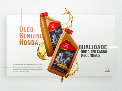 Honda Oil - Key Visual 01 adveristing branding car design flat keyvisual minimal oil typography