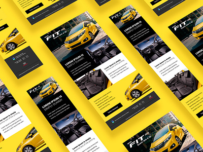 Honda Fit - Responsive Newsletter abstract adveristing advertising car design flat landing minimal new newsletter responsive responsive design typography ui ux web