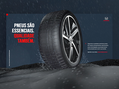 Honda Tires - Key Visual 3d abstract abstract art advertising branding car cinema 4d design flat keyvisual minimal tires typography web