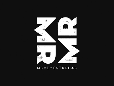 Movement Rehab Logotype black and white branding fitness identity logo logotype movement typography