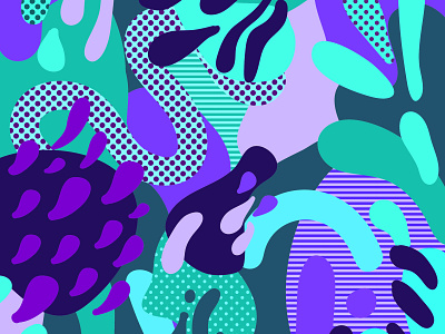 abstract pattern design flat illustration illustrator mint purple vector