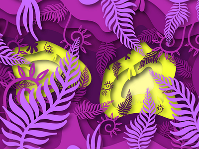Purple papercut artwork design illustration illustrator nature papercut purple vector