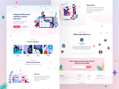 Selfie sign Landing page