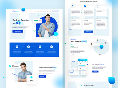 Aged Domain Selling Website Home Page design homepage illustration landing page layout design logo typography ui design uiux ux design visual design website website design webui