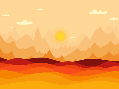 Autumn fall landscape background, sunset background