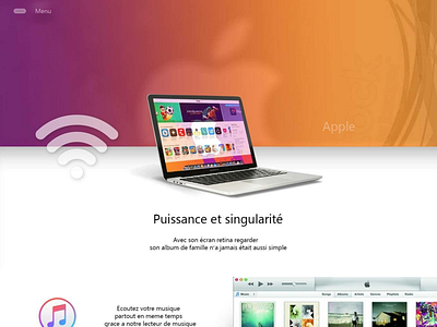 Apple ITunes Landing page.