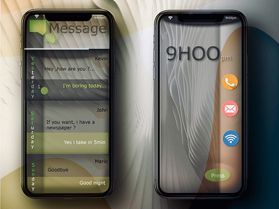 IPhone X Message Concept.