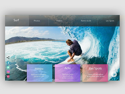 Surfing landing page UI design