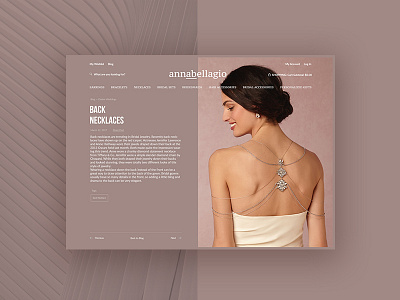 Bridal jewelry art article branding color direction fashion jewelry mode style ui ux website