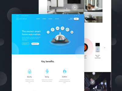 Concierge - Home page branding color design product smart home ui ux website